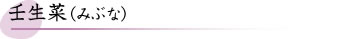 壬生菜（みぶな）