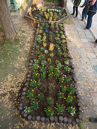 ⑨きれいな4つの円が完成しました