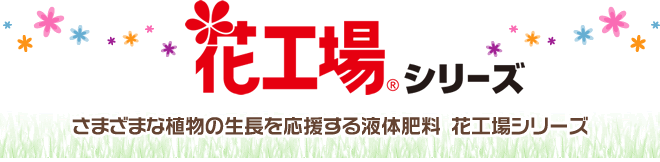 さまざまな植物の生長を応援する液体肥料 花工場シリーズ