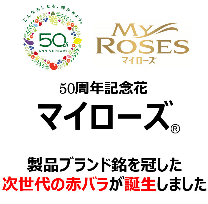 製品ブランド名を冠した次世代の赤バラが誕生しました。