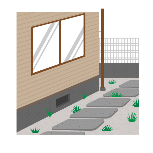 家のまわりのイラスト