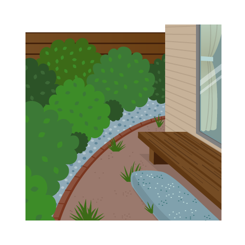 庭まわりのイラスト